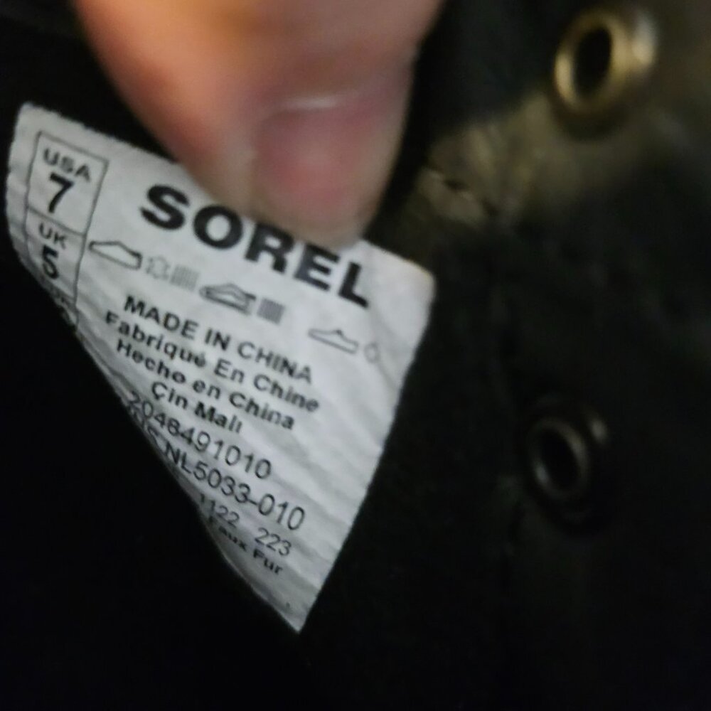 SOREL Hi-Line Hiking Boot Black Womens 7 NWT - Picture 5 of 5